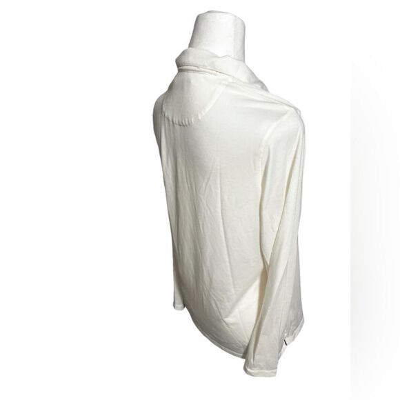 Peter Millar performance pullover quarter zip women medium cream embroidered - Picture 4 of 13